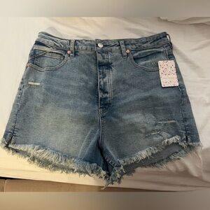 Free People CRVY Jean Shorts in Hightide Blue